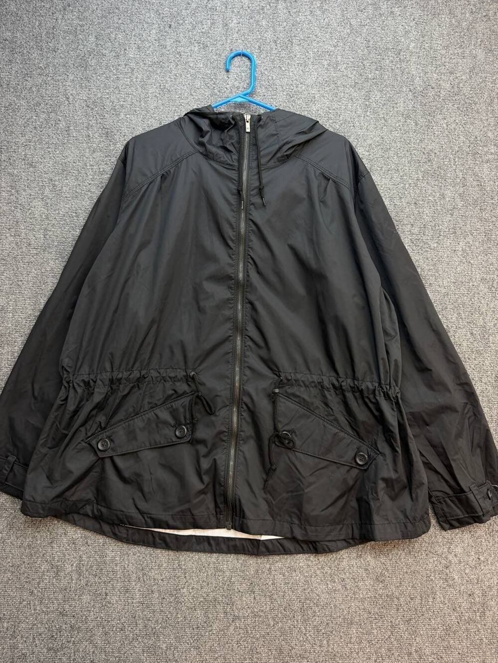Columbia Women's Plus Size 3X Black Hooded Rain Jacket Windbreaker Mesh Lined